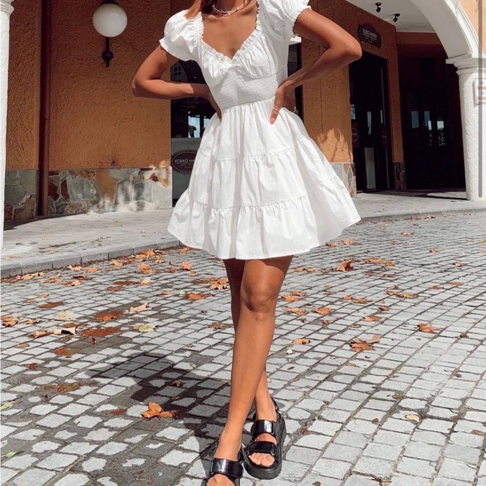 Princess Polly white puff dress